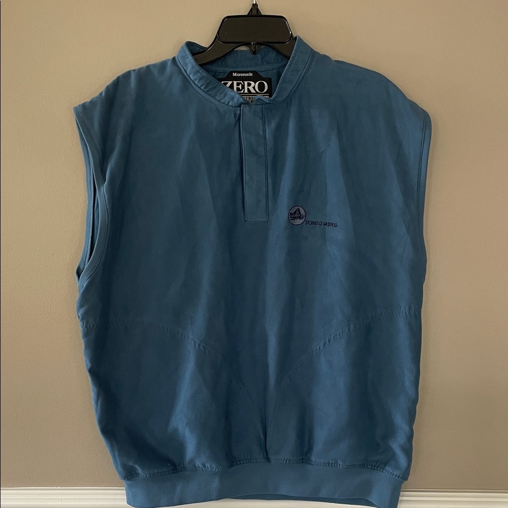 Zero Restriction Blue Microsuede Point O’Woods Golf Pull Over